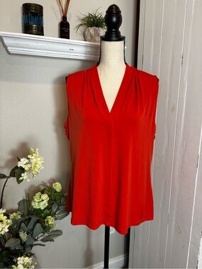 Calvin Klein Red V-Neck Sleeveless Camisole